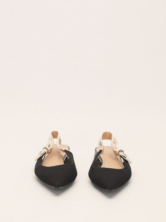 Black  J'Adior Slingback Flat