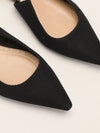Black  J'Adior Slingback Flat