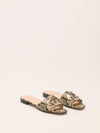 Black & Ivory Python Print G Cut-out Slide
