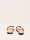 Black & Ivory Python Print G Cut-out Slide