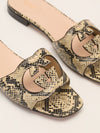 Black & Ivory Python Print G Cut-out Slide
