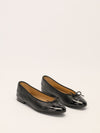 Noir Lambskin Leather Ballet Flats