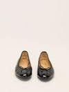 Noir Lambskin Leather Ballet Flats