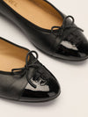Noir Lambskin Leather Ballet Flats