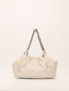 Talco Vitello Daino Leather Shoulder Bag With SHW