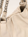 Talco Vitello Daino Leather Shoulder Bag With SHW