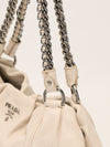 Talco Vitello Daino Leather Shoulder Bag With SHW