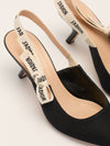 Black  J'Adior Slingback Pumps