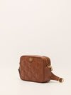 Tan Small Matelassé Crossbody Bag