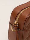 Tan Small Matelassé Crossbody Bag