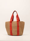 Wooden Orange Large Woody Basket Handbag