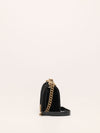 Black Old Medium Chevron Velvet Boy Bag With GHW