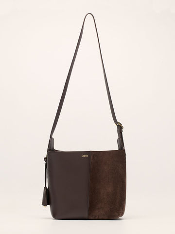 Brown Medium Bilbao Suede And Leather Tote