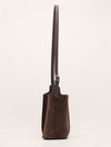 Brown Medium Bilbao Suede And Leather Tote