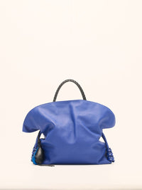 Star Blue Medium Coil Flamenco Clutch Bag