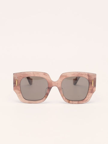 Pink Marbled Square Screen Sunglasses