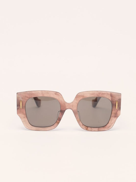 Pink Marbled Square Screen Sunglasses