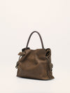 Medium Tundra Suede Flamenco Clutch