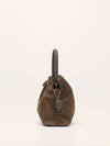 Medium Tundra Suede Flamenco Clutch