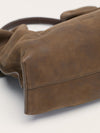 Medium Tundra Suede Flamenco Clutch
