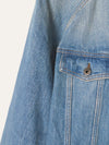 Washed Blue Denim Trapeze Jacket