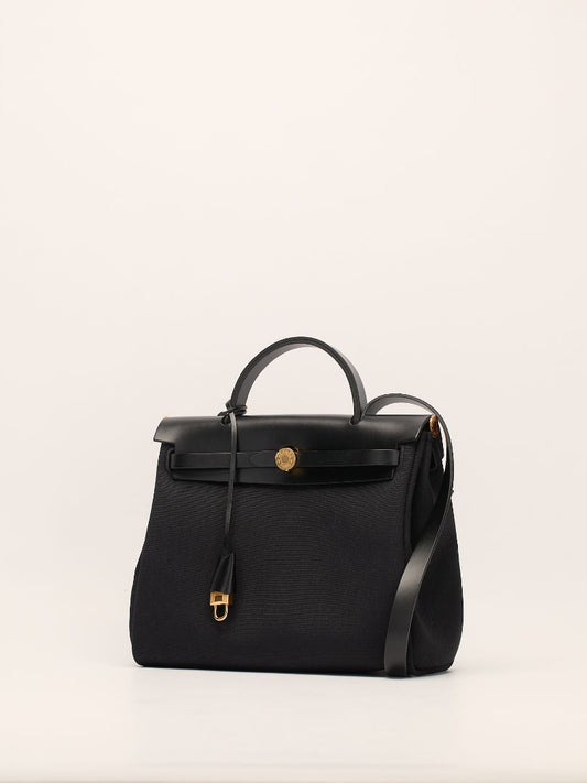 Noir Herbag Zip 31 Handbag With GHW 2022 U Stamp