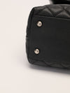 Black Medium Quilted Caviar Coco Handle Flap Bag With SHW