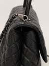 Black Medium Quilted Caviar Coco Handle Flap Bag With SHW