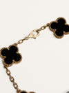 Yellow Gold Vintage Alhambra Black Onyx 5-Motif Bracelet