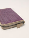 Purple Intrecciato Zip Wallet