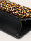 Black Minaudière Clutch With Multicolour Embellishments With GHW