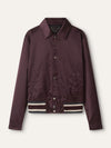 Purple Snakeskin Bomber Jacket
