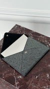 Silver & Black Metallic Invitation Envelope Pochette