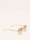 Gold LV Chain Pilot Sunglasses