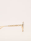 Gold LV Chain Pilot Sunglasses