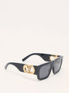 Black LV Link Square Sunglasses