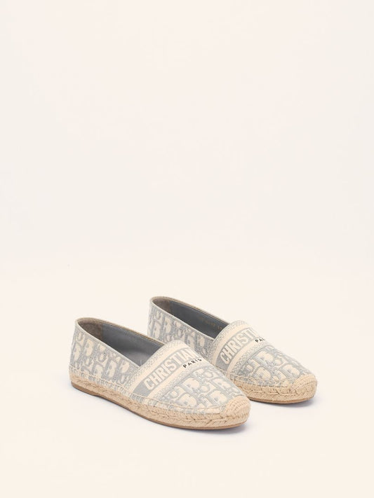 Grey Oblique Granville Canvas Espadrilles