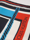 Navy & Red Monogram Trunk Chain And Buckle Scarf