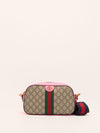 Fluorescent Fuchsia Small Ophidia GG Crossbody Bag