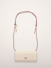 Cream Madras Wallet On Chain