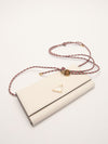 Cream Madras Wallet On Chain