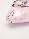 Iridescent Pink Horsebit Shoulder Bag
