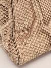 Beige & Multi Mini Python Leather Peekaboo Handbag