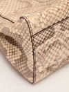 Beige & Multi Mini Python Leather Peekaboo Handbag
