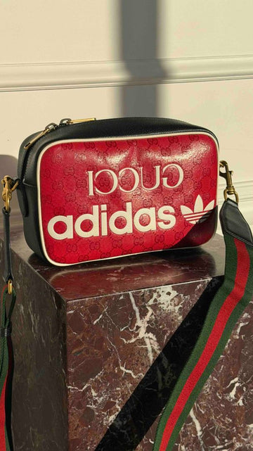 Hibiscus Gucci x Adidas Small Messenger Shoulder Bag