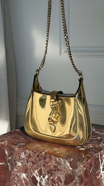 Metallic Gold Jackie Notte Mini Bag With GHW