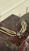 Faux Pearl Bass Relief Choker