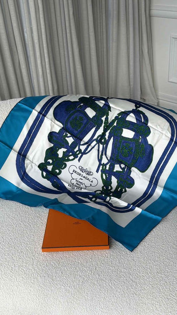 Cobalt Brides De Gala Silk Scarf