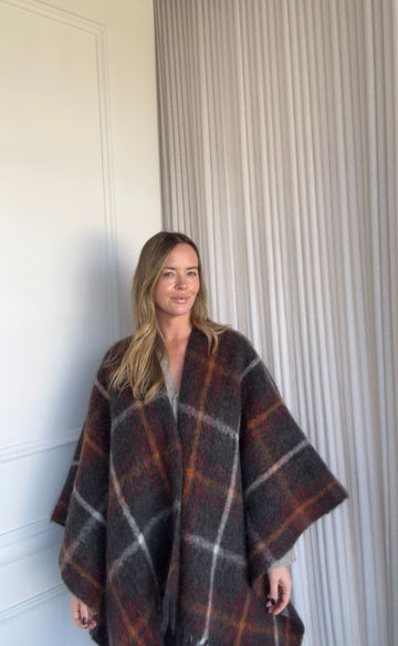 Multicoloured Davie Poncho