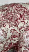 White & Red Toile De Jouy Fiberglass Tiger